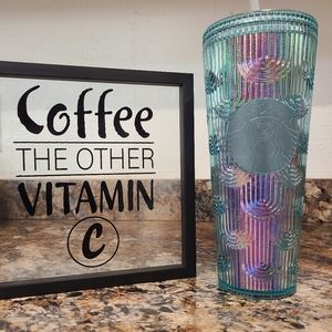 Starbucks Iredescent Siren's Tail 20 oz Tumbler with Pour Over